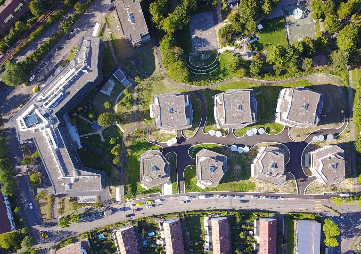 Siedlung Am Kohlistieg aus der Luft