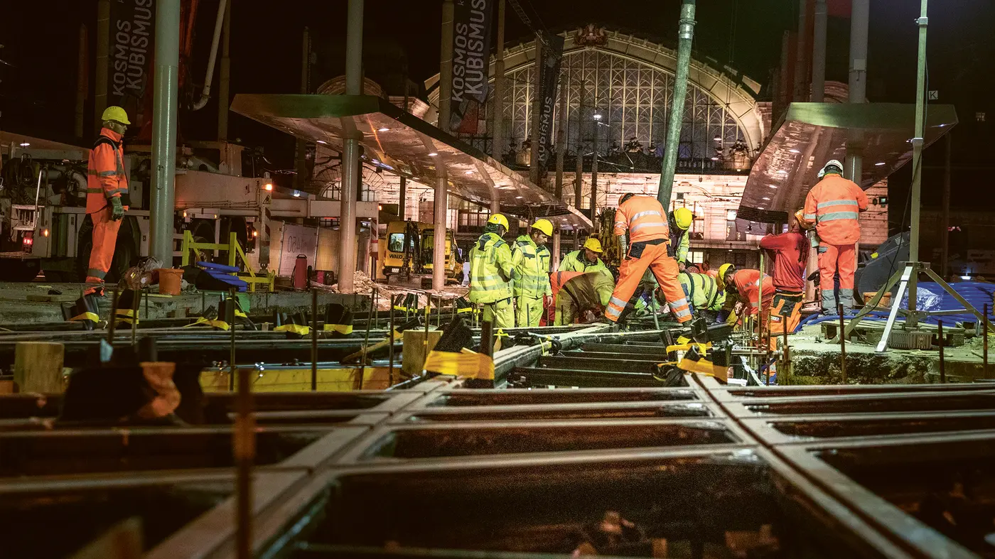RI-Sanierung Centralbahnplatz_Nachtarbeit