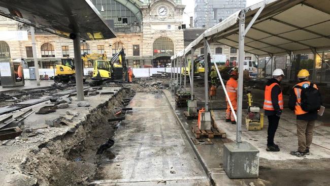 Gleiserneuerung Centralbahnplatz Basel