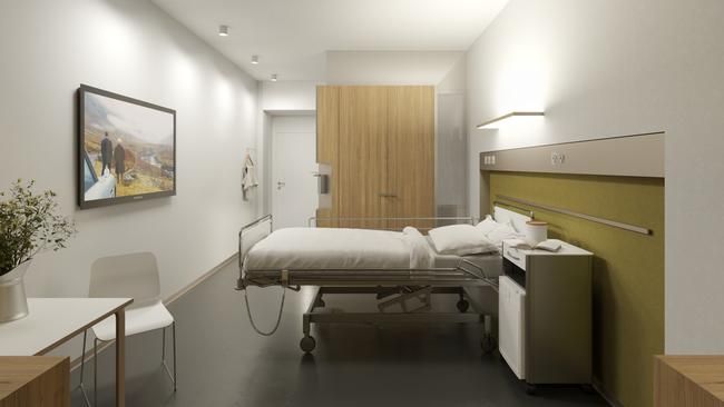 Visualisierung Ersatzneubau Bettenhaus Zimmer Fenster