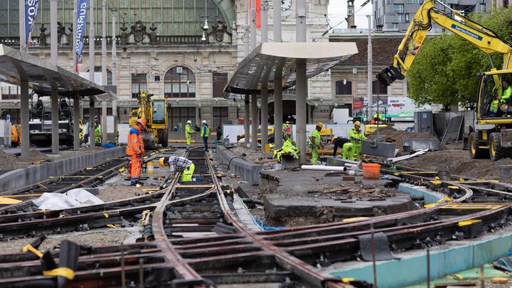 Gleiserneuerung Centralbahnplatz Basel