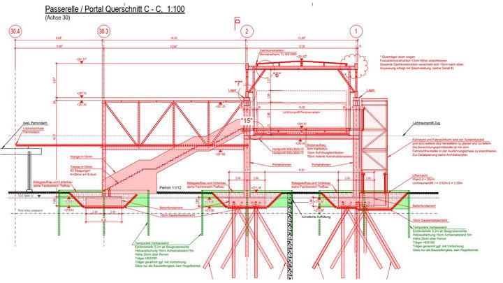 RI-TW-SBB Passerelle-Basel-Portal Querschnitt