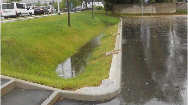 Parkplatzentwässerung Beispiel