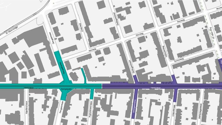 Drei Bauabschnitte von 2022 bis 2025: Die drei Abschnitte beinhalten jeweils eine Tramsperrung.