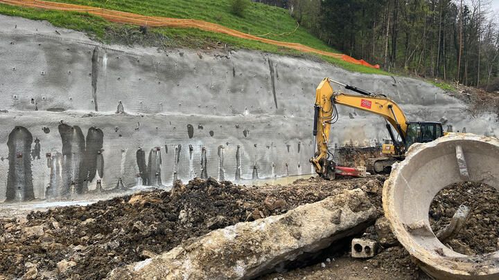 K7 Center Bubendorf Böschungssicherung