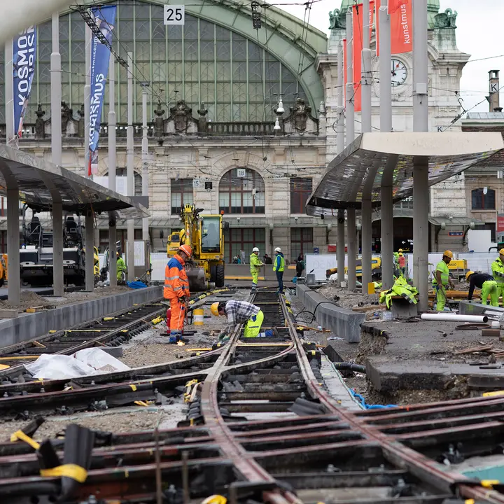 Gleiserneuerung Centralbahnplatz Basel