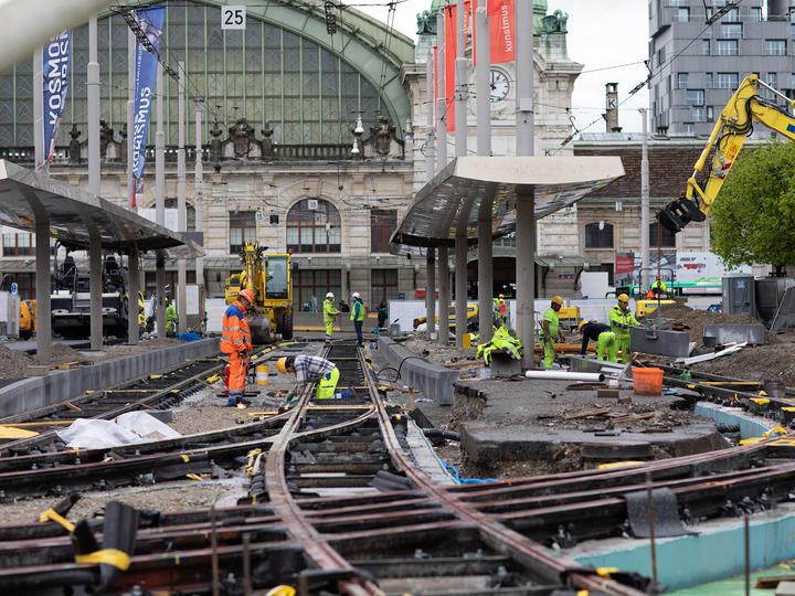 Gleiserneuerung Centralbahnplatz Basel