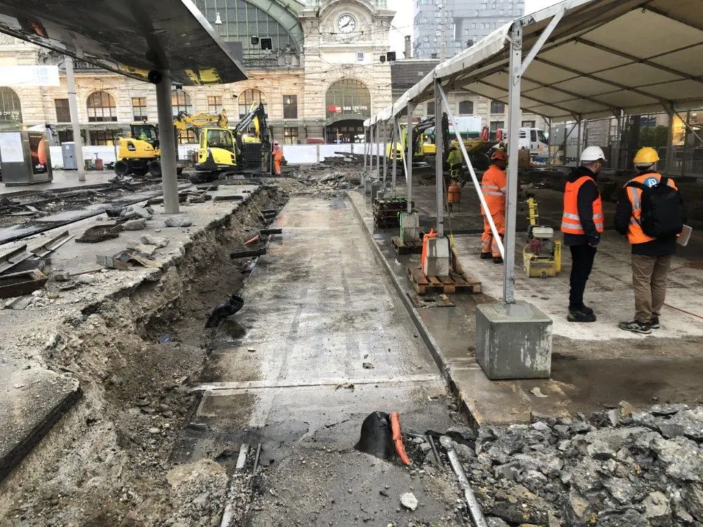 Gleiserneuerung Centralbahnplatz Basel