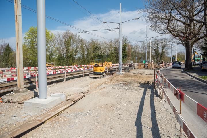 Äussere Baselstrasse während Sanierung