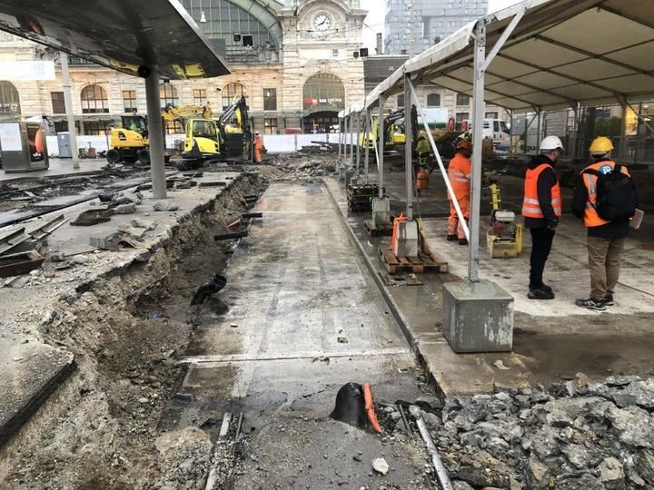 Gleiserneuerung Centralbahnplatz Basel